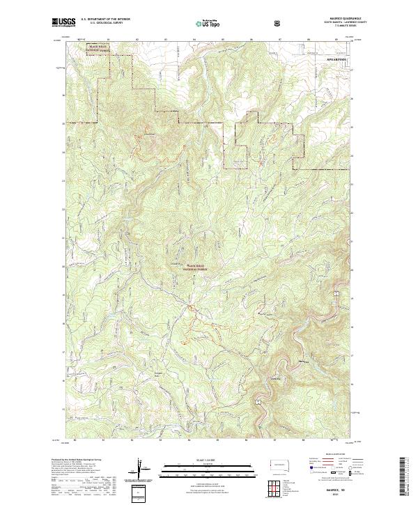 Maurice, SD — USGS 7.5-minute topo (2021)