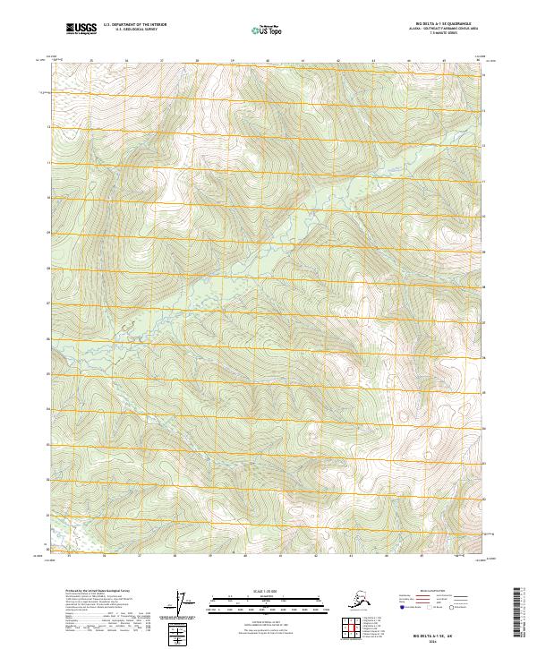 Big Delta A-1 SE, AK — USGS 7.5-minute topo (2024)