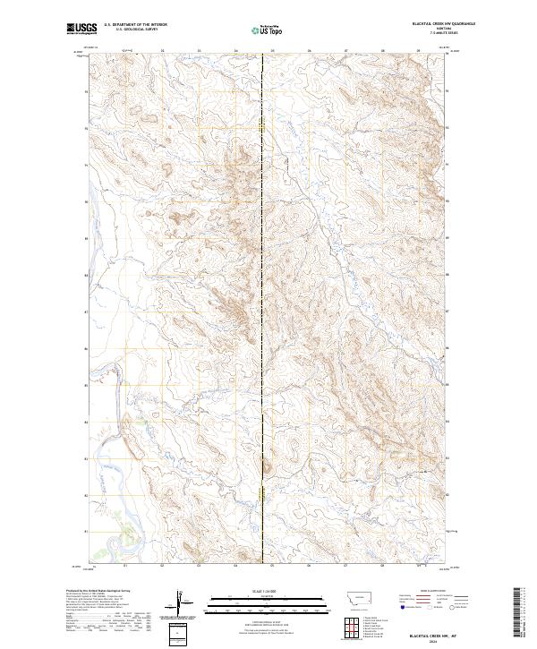 Blacktail Creek NW, MT — USGS 7.5-minute topo (2024)