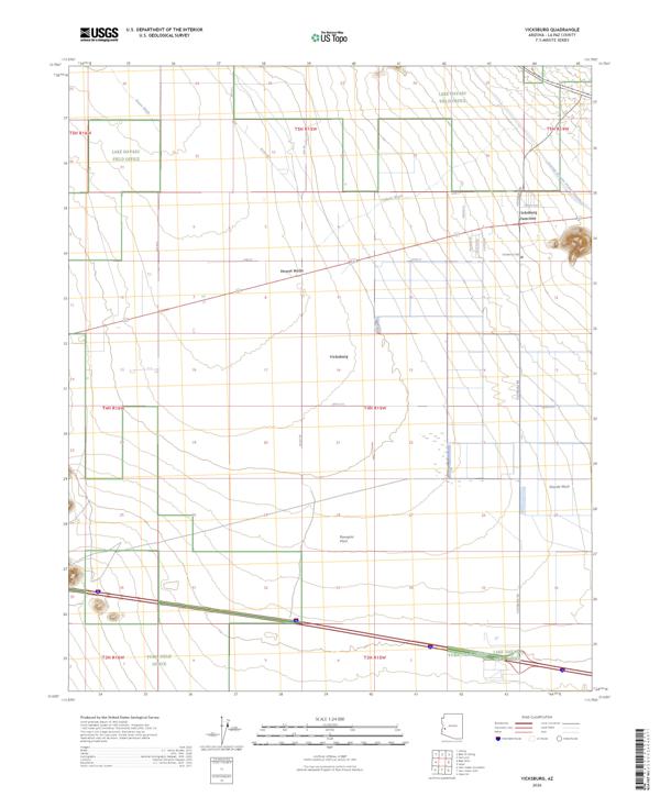Vicksburg, AZ — USGS 7.5-minute topo (2026)