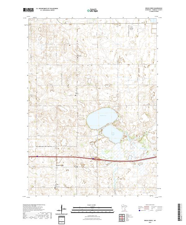 Brush Creek, MN — USGS 7.5-minute topo (2022)
