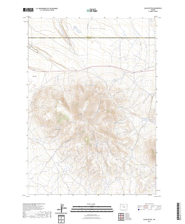 Glass Buttes, OR — USGS 7.5-minute topo (2023)