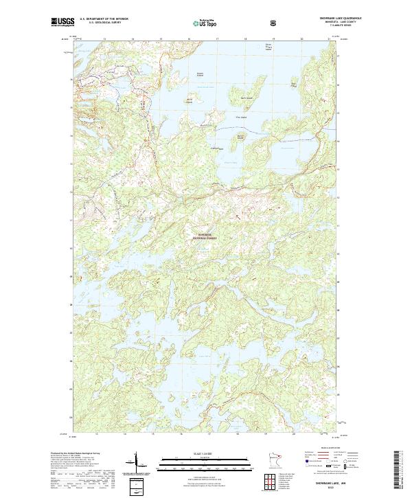 Snowbank Lake, MN — USGS 7.5-minute topo (2022)