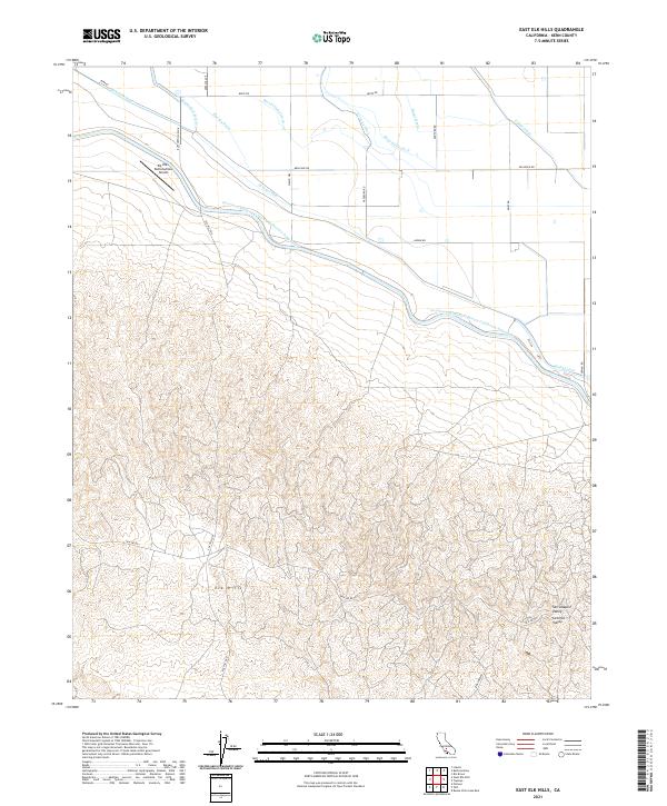 East Elk Hills, CA — USGS 7.5-minute topo (2021)