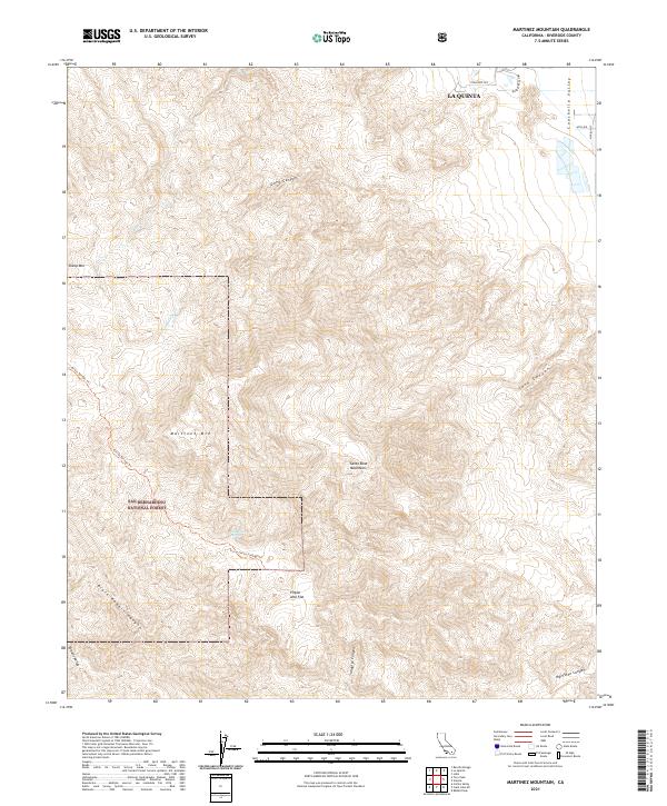 Martinez Mountain, CA — USGS 7.5-minute topo (2021)