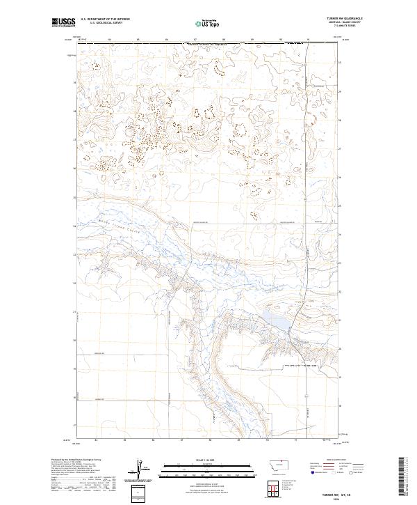 Turner NW, MT-SK — USGS 7.5-minute topo (2024)
