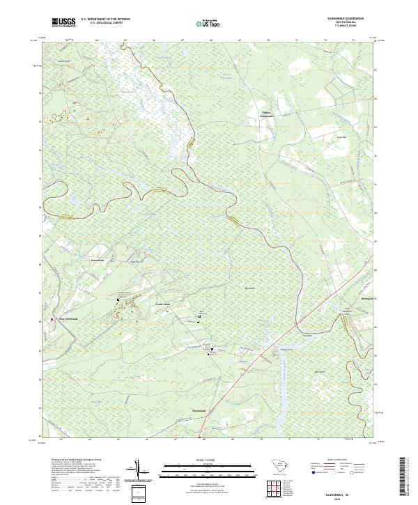 Yauhannah, SC — USGS 7.5-minute topo (2024)