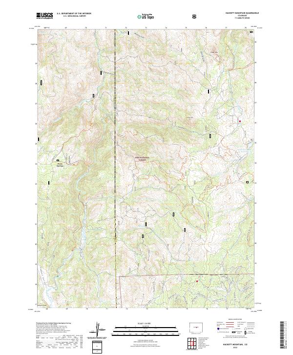 Hackett Mountain, CO — USGS 7.5-minute topo (2022)