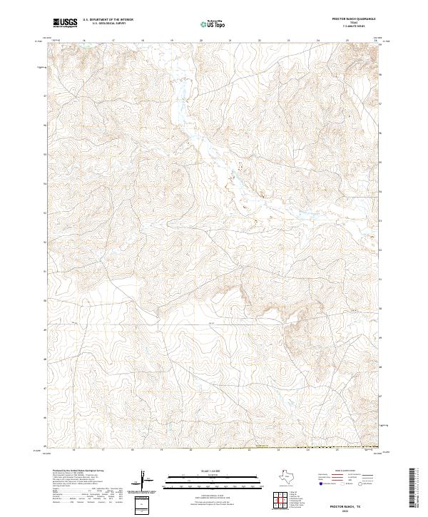 Proctor Ranch, TX — USGS 7.5-minute topo (2022)