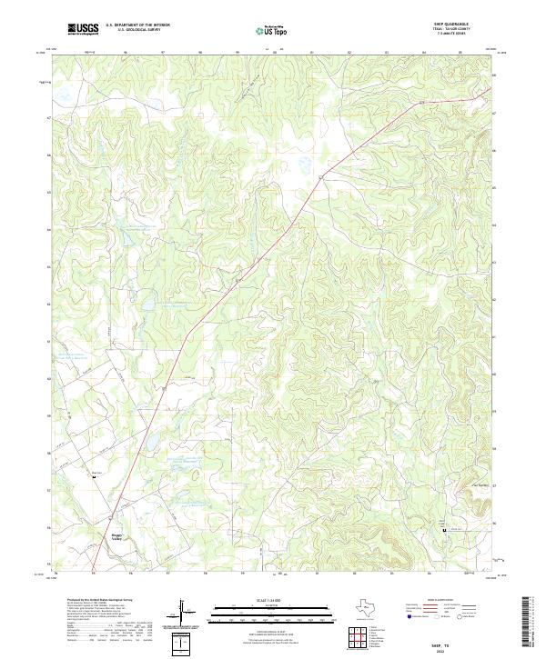 Shep, TX — USGS 7.5-minute topo (2022)