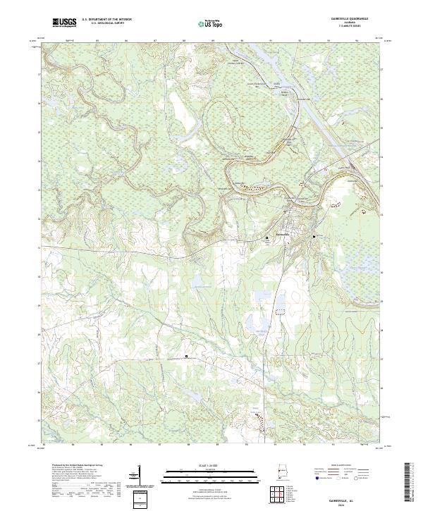 Gainesville, AL — USGS 7.5-minute topo (2024)