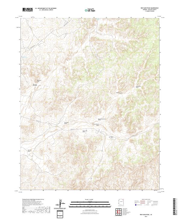 Red Slide Peak, AZ — USGS 7.5-minute topo (2021)