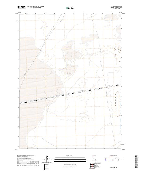 Jungo NE, NV — USGS 7.5-minute topo (2021)