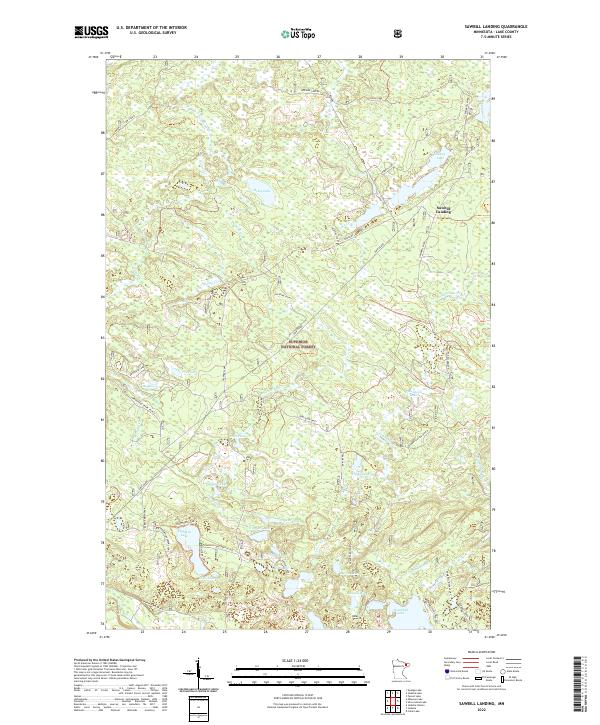 Sawbill Landing, MN — USGS 7.5-minute topo (2022)
