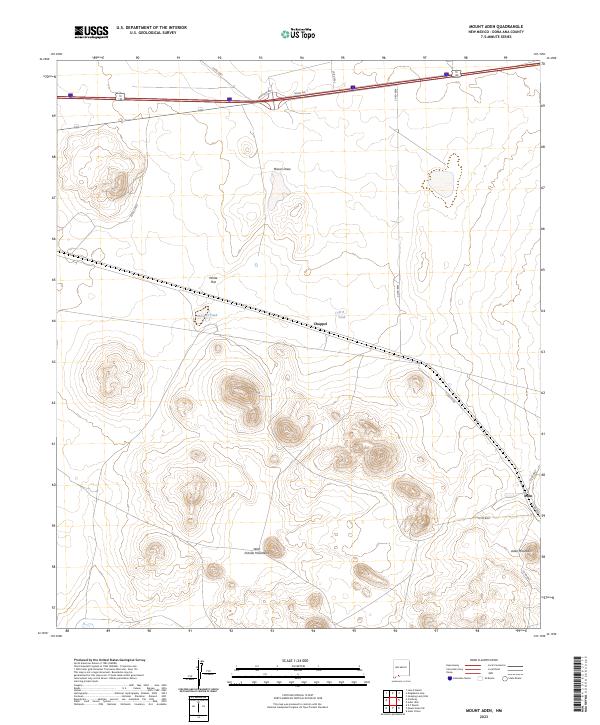 Mount Aden, NM — USGS 7.5-minute topo (2023)