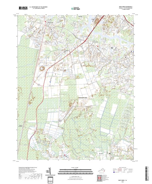 Deep Creek, VA — USGS 7.5-minute topo (2022)