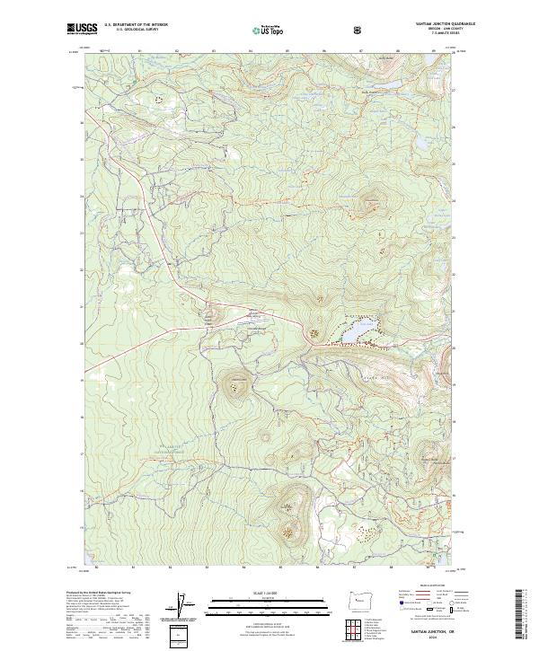 Santiam Junction, OR — USGS 7.5-minute topo (2024)