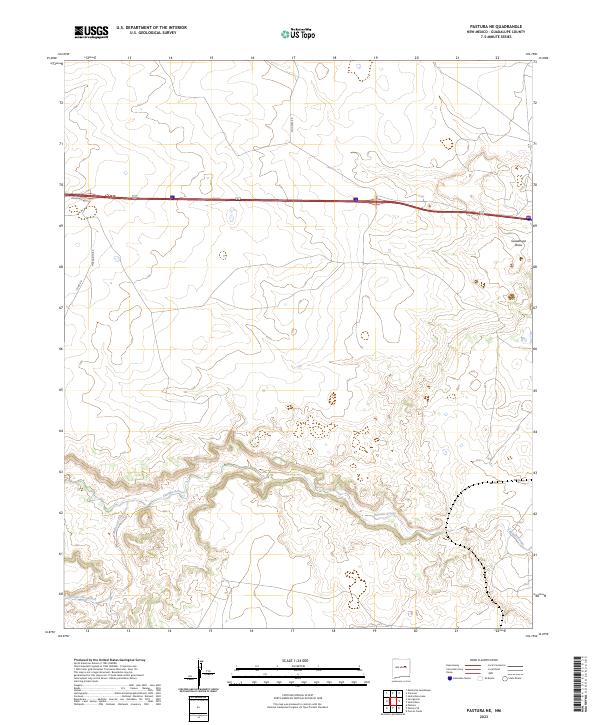 Pastura NE, NM — USGS 7.5-minute topo (2023)
