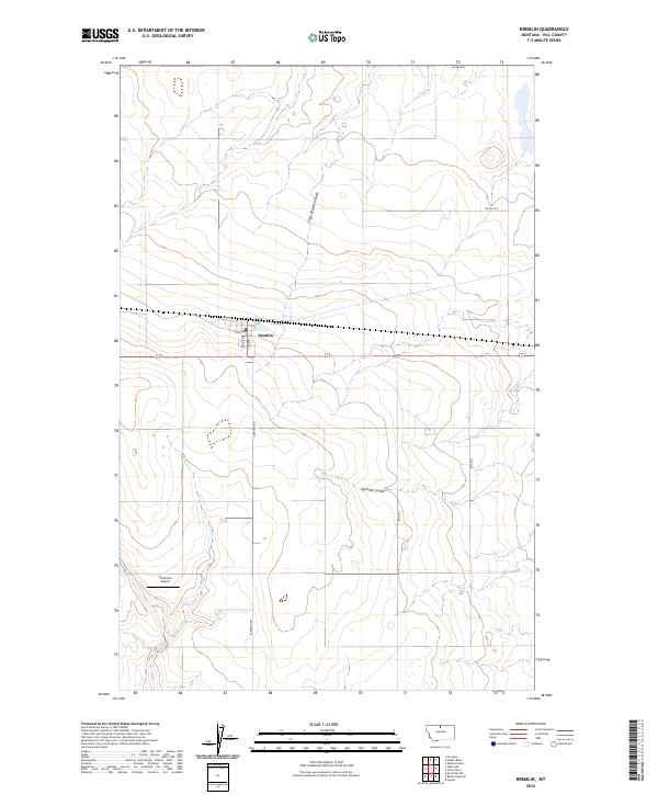 Kremlin, MT — USGS 7.5-minute topo (2024)