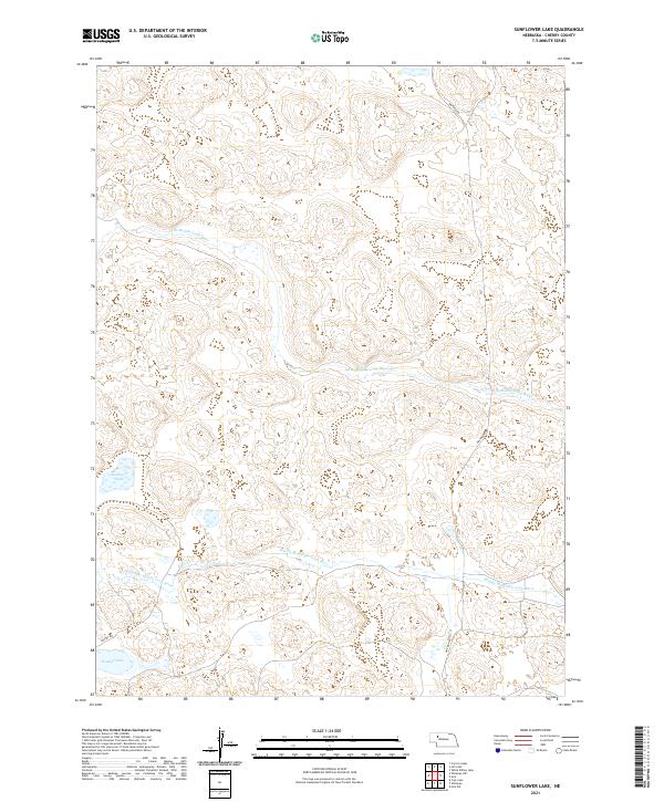 Sunflower Lake, NE — USGS 7.5-minute topo (2021)