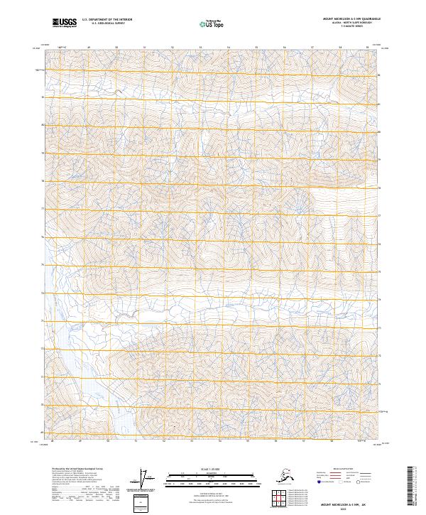 Mount Michelson A-3 NW, AK — USGS 7.5-minute topo (2023)
