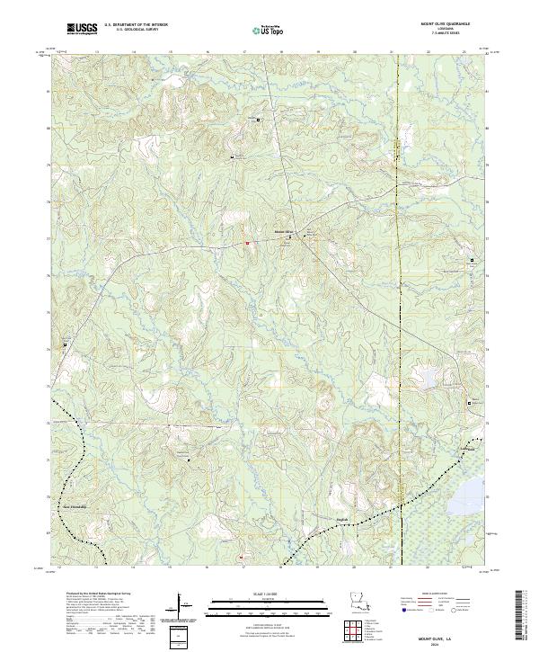Mount Olive, LA — USGS 7.5-minute topo (2024)