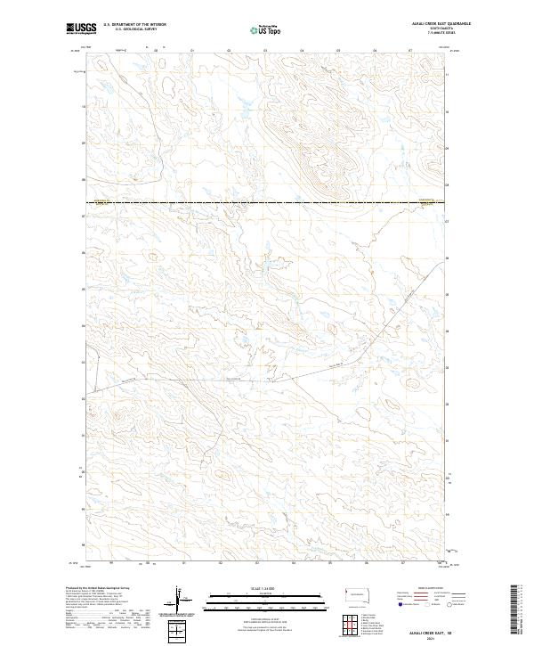 Alkali Creek East, SD — USGS 7.5-minute topo (2021)