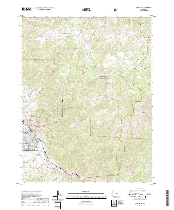 Salida East, CO — USGS 7.5-minute topo (2022)