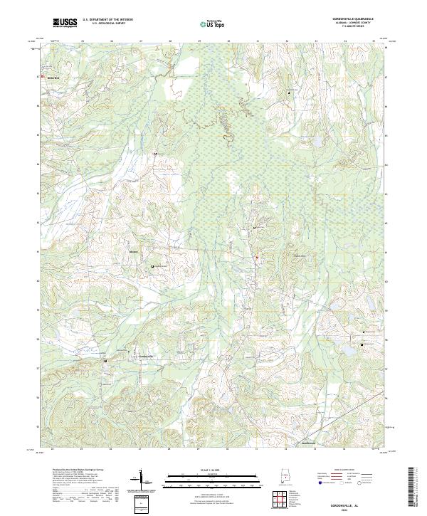 Gordonsville, AL — USGS 7.5-minute topo (2024)