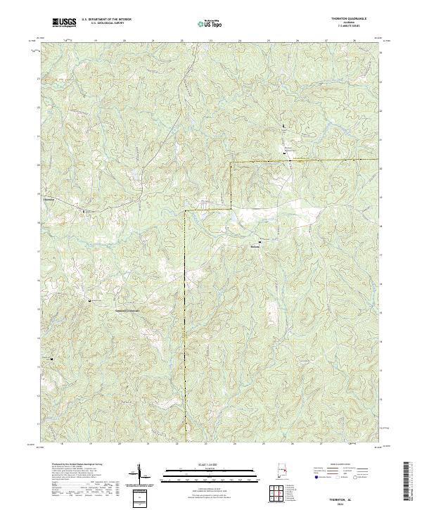 Thornton, AL — USGS 7.5-minute topo (2024)