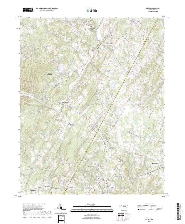Locust, NC — USGS 7.5-minute topo (2022)