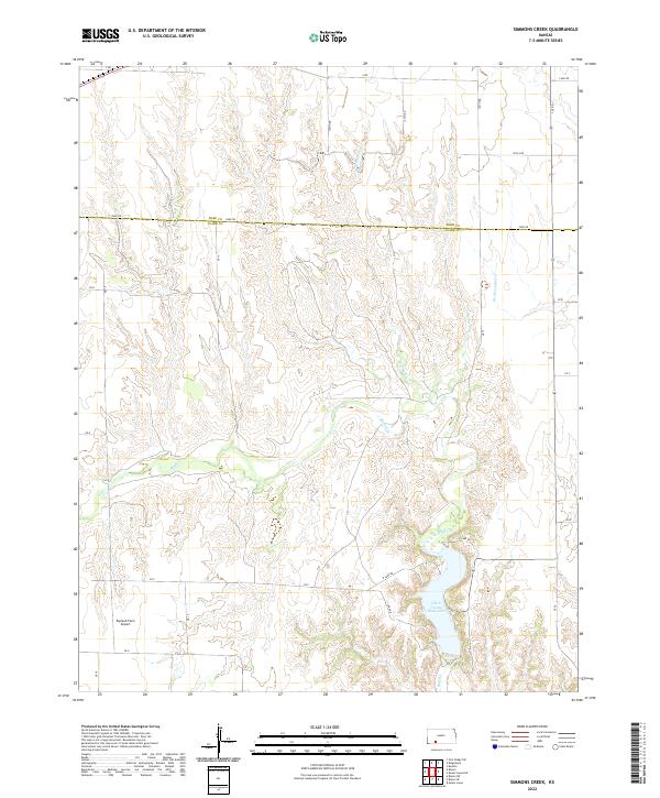 Simmons Creek, KS — USGS 7.5-minute topo (2022)