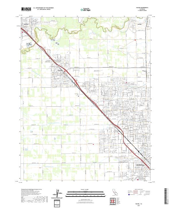 Salida, CA — USGS 7.5-minute topo (2021)