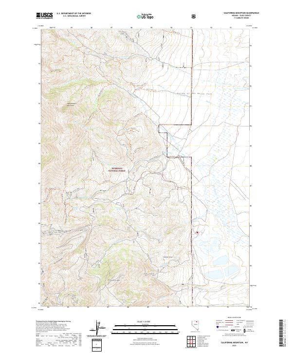 California Mountain, NV — USGS 7.5-minute topo (2021)