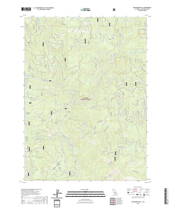 Buckhorn Bally, CA — USGS 7.5-minute topo (2021)