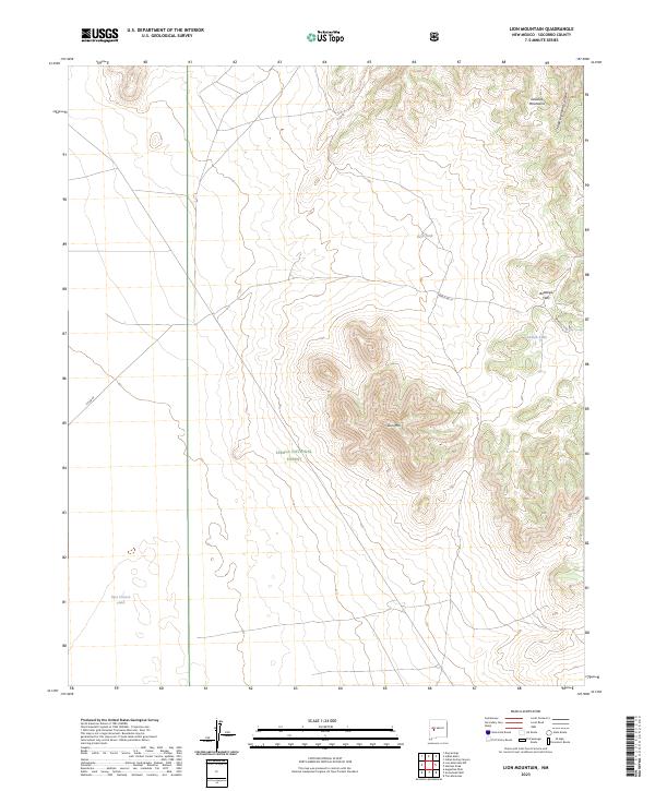 Lion Mountain, NM — USGS 7.5-minute topo (2023)