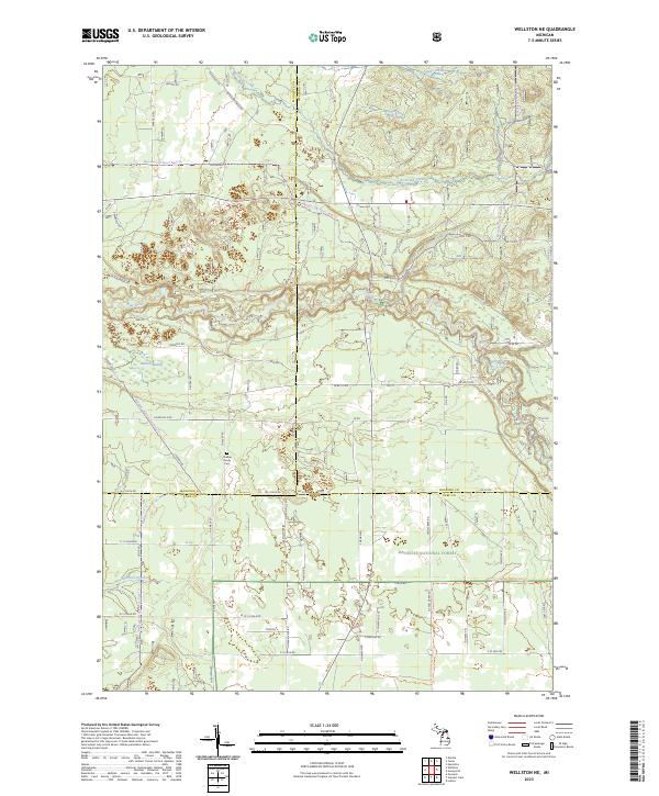 Wellston NE, MI — USGS 7.5-minute topo (2023)
