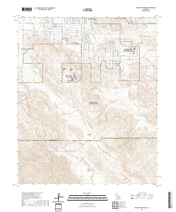 Joshua Tree South, CA — USGS 7.5-minute topo (2021)