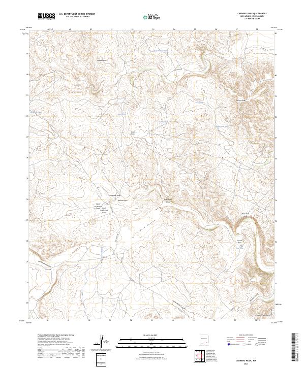 Carnero Peak, NM — USGS 7.5-minute topo (2023)