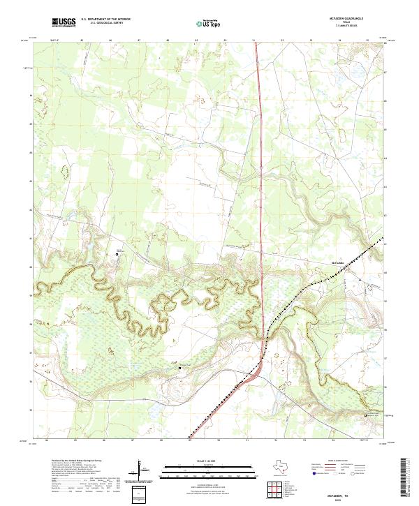 McFaddin, TX — USGS 7.5-minute topo (2022)