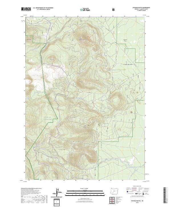 Pothole Butte, OR — USGS 7.5-minute topo (2023)