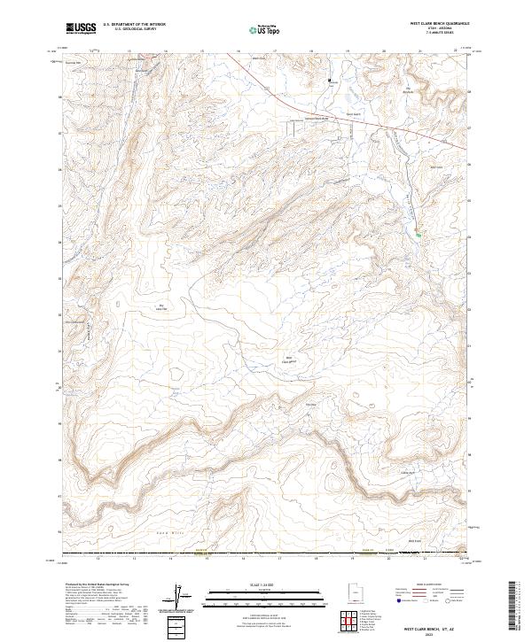 West Clark Bench, UT-AZ — USGS 7.5-minute topo (2023)