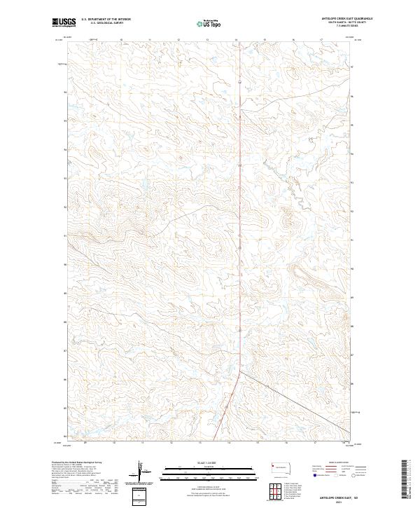 Antelope Creek East, SD — USGS 7.5-minute topo (2021)