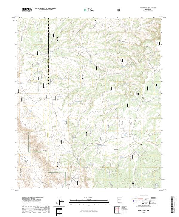 Pickett Hill, NM — USGS 7.5-minute topo (2023)