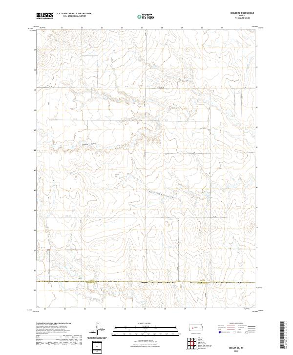 Beeler SE, KS — USGS 7.5-minute topo (2022)