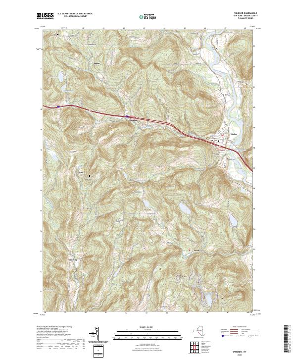 Windsor, NY — USGS 7.5-minute topo (2023)