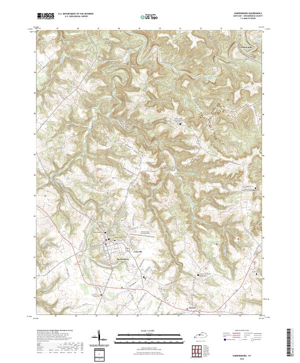 Hardinsburg, KY — USGS 7.5-minute topo (2022)