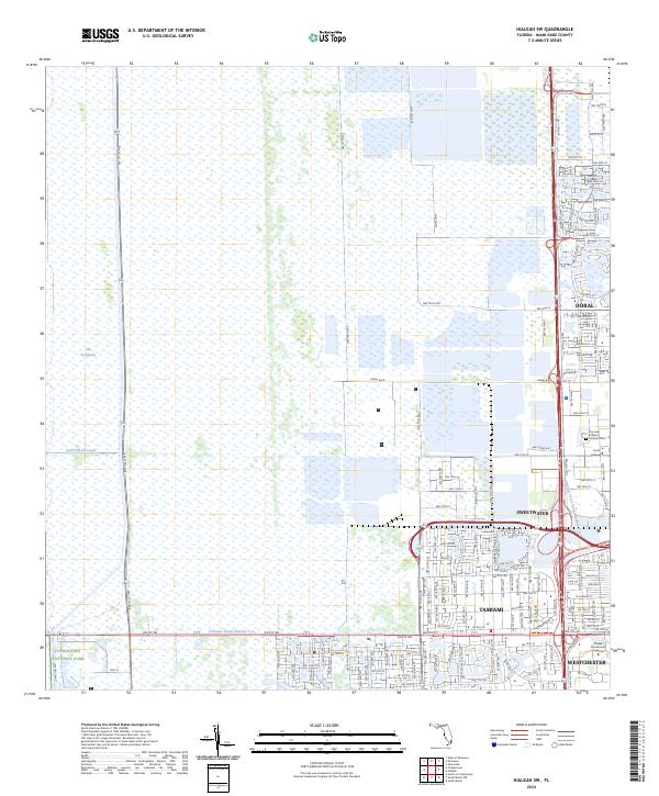 Hialeah SW, FL — USGS 7.5-minute topo (2024)