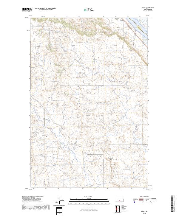Huff, ND — USGS 7.5-minute topo (2024)
