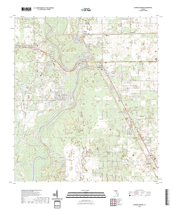 Fanning Springs, FL — USGS 7.5-minute topo (2024)